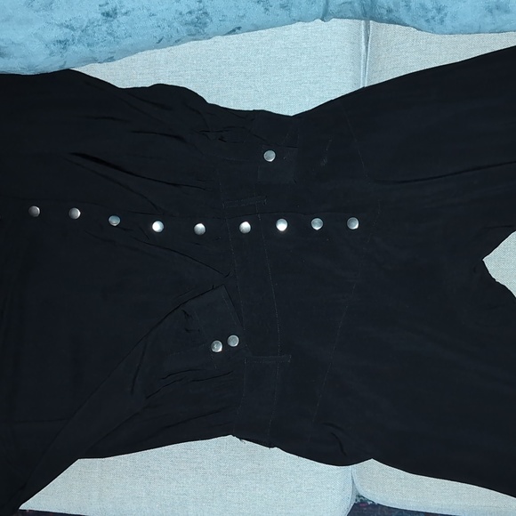 ONE TEASPOON Jumpsuit XS Black with silver snaps up the front. - Picture 11 of 11
